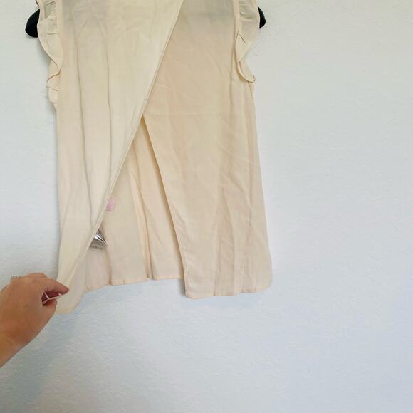 BA&SH Fani Top Cream Open Back Ruffle‎ Small - Picture 3 of 9